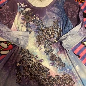 Y2K frutiger metro embellished top